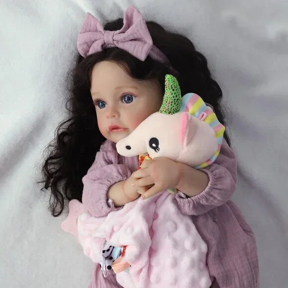 18 Inch Reborn Baby Doll Girl Realistic Silicone Soft Body Toy Gift for Kids - Picture 2 of 8